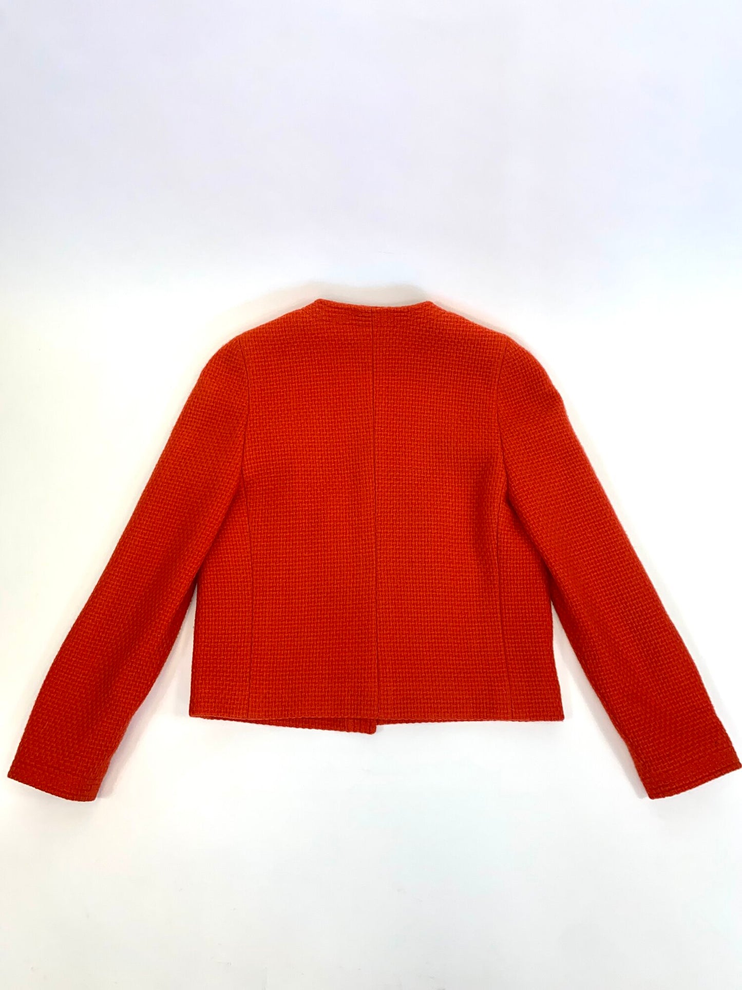 Chanel Orange Tweed Vintage Blazer
