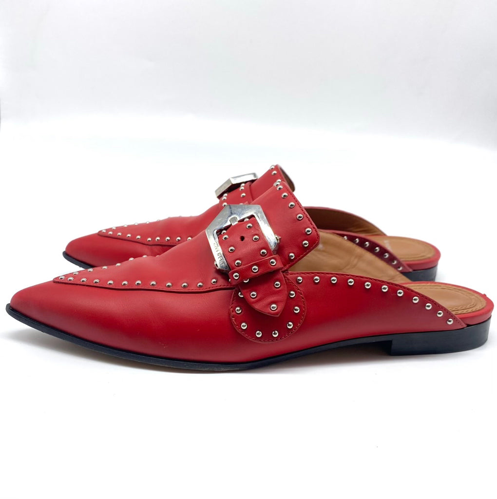 GIVENCHY Red Studded Mule | SZ 36