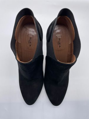 ALAIA Suede Black Booties