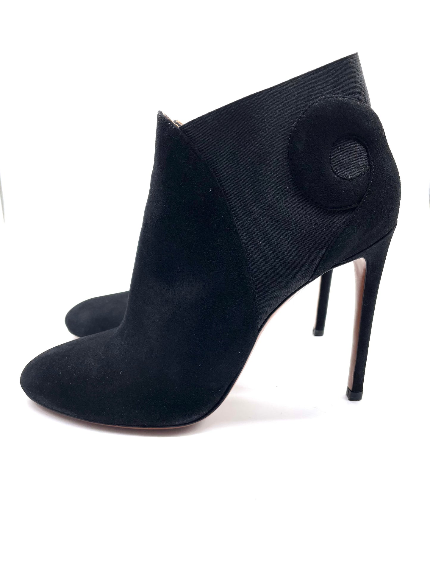 ALAIA Suede Black Booties