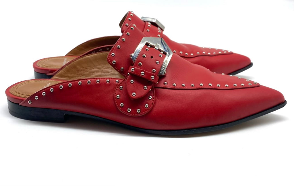 GIVENCHY Red Studded Mule | SZ 36