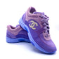 CHANEL Purple Low Top Interlocking CC Suede Sneakers | Size 36