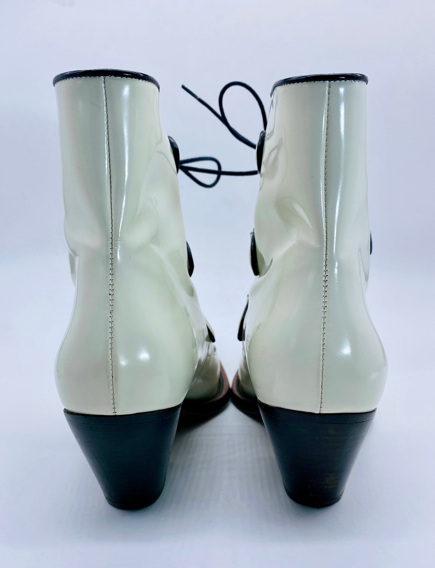 COACH White 1941 Lace Up Boots | Size 9