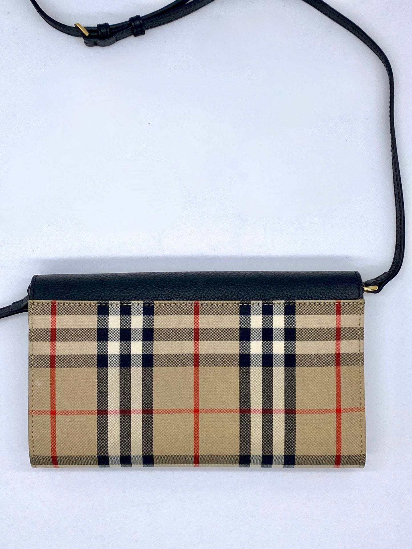 BURBERRY Wallet W/ Leather Crossbody Strap