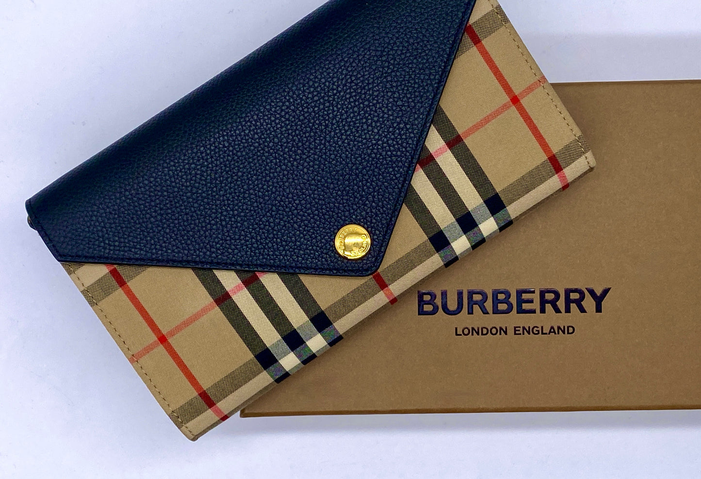 BURBERRY Wallet W/ Leather Crossbody Strap