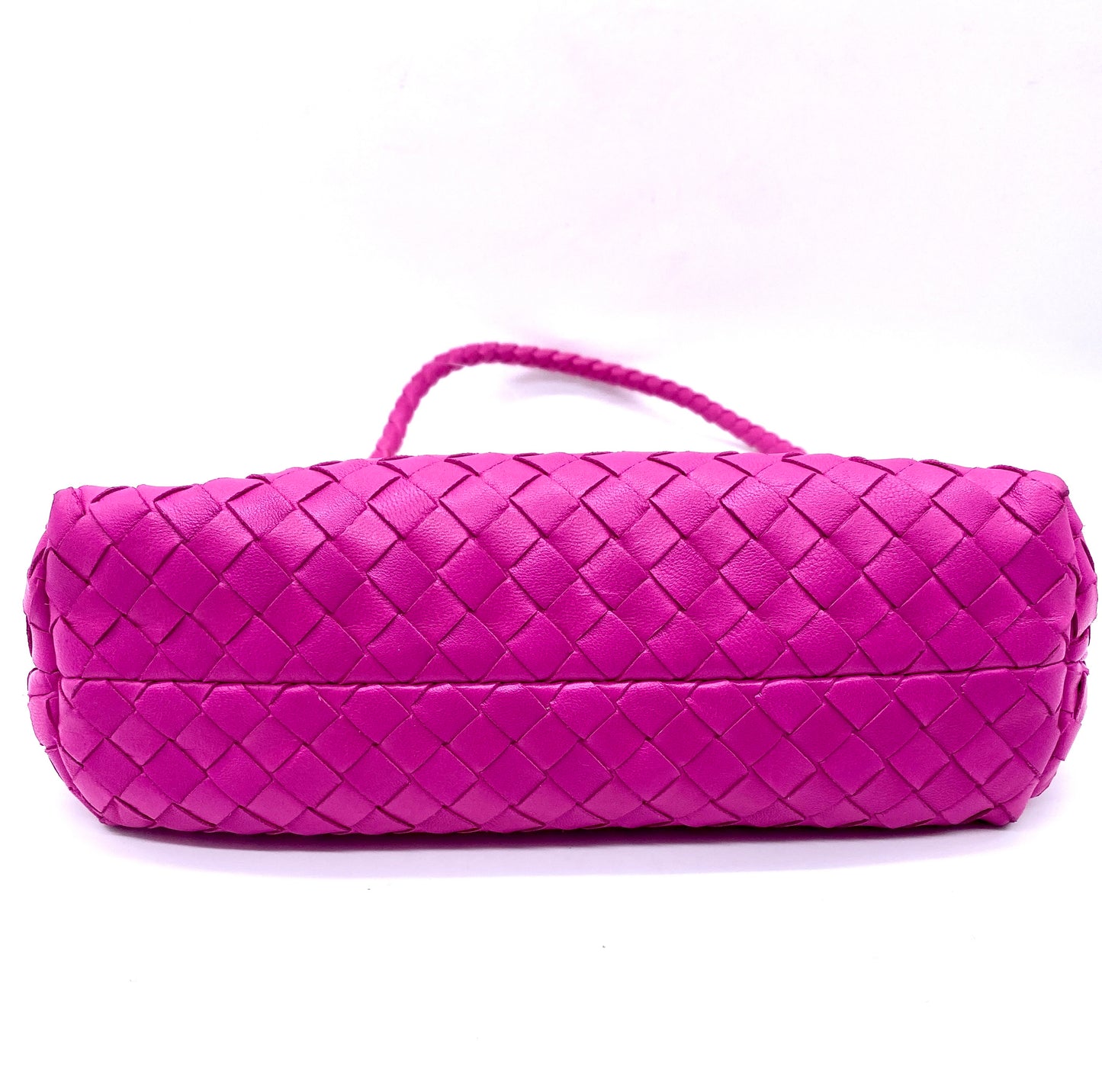 BOTTEGA VENETA Fuchsia Leather Mini Shoulder Handbag