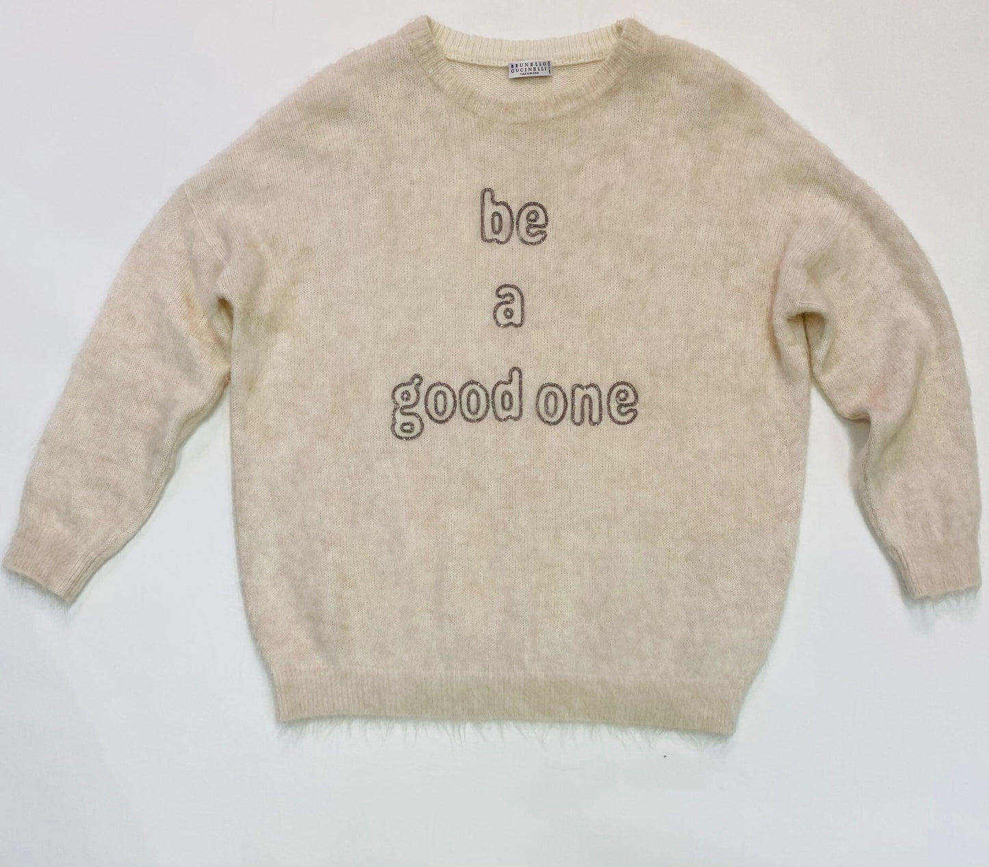 Brunello Cucinelli "be a good one" Alpaca Mohair Sweater | Size S