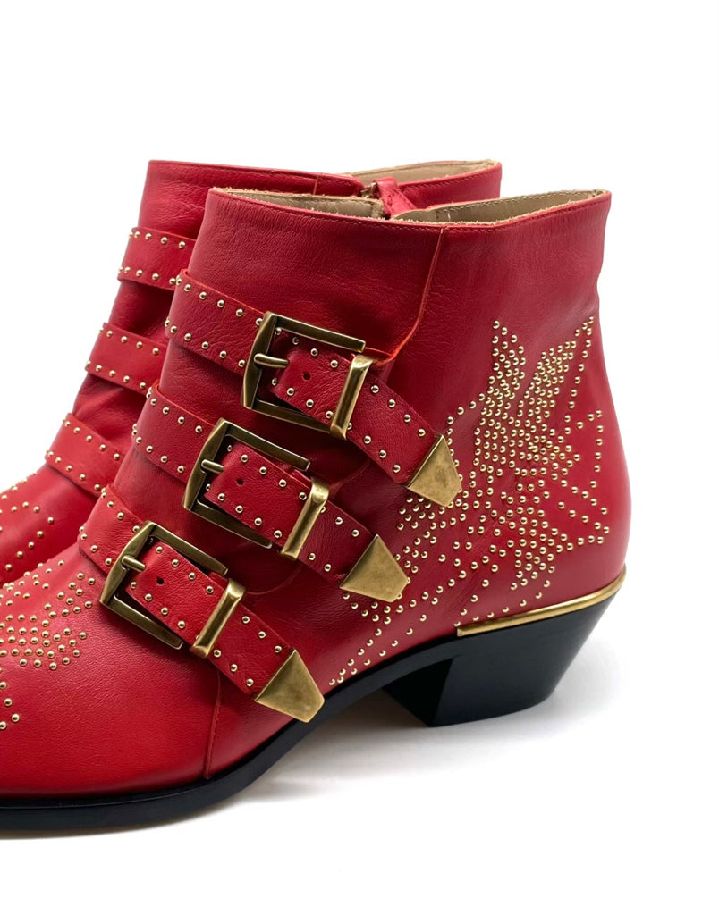 CHLOE SUSANNA Ankle Studded Boot | SZ 40