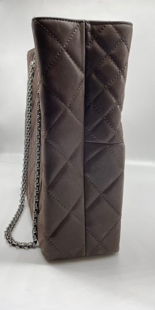 CHANEL CHANEL Brown Iridescent Quilted Calfskin Tall 2 Tote