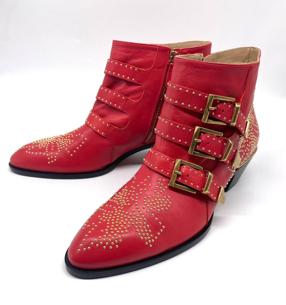CHLOE SUSANNA Ankle Studded Boot | SZ 40