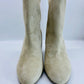 CHANEL Suede Cream Ankle Interlocking CC Booties | Size 41