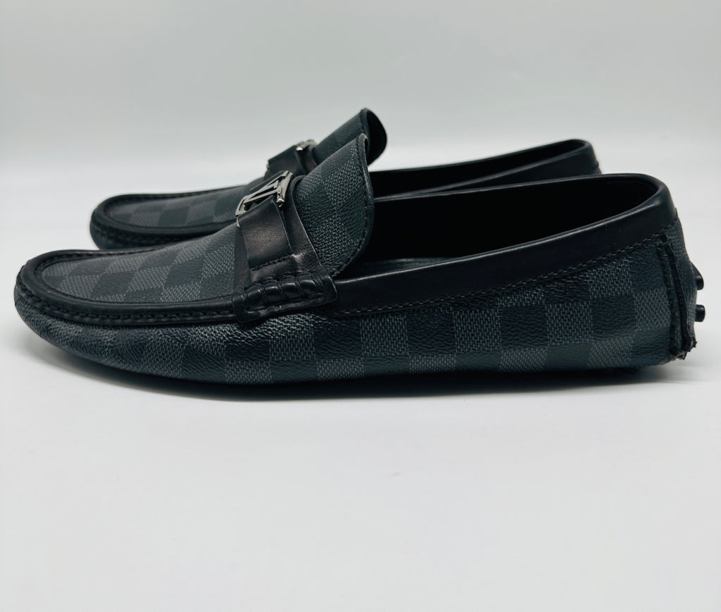 LOUIS VUITTON Men 7.5 Loafers In Damier With Lv Buckle – Kouture