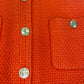 Chanel Orange Tweed Vintage Blazer
