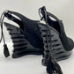 ALEXANDER WANG Black Platform Tie Wedges | Size 39