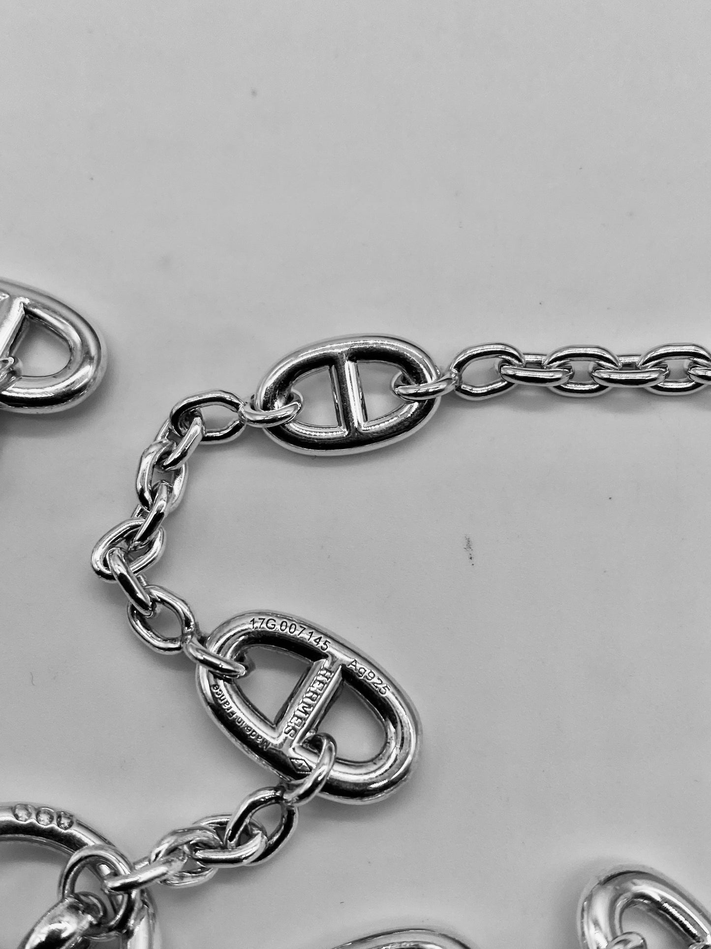 HERMES Silver Farandole 160 Necklace