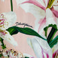 DOLCE GABBANA Light Pink White Lily Print Dress | Size 46